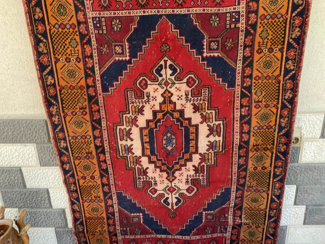 Vintage Turkish Oushak Rug | Hand-Knotted Wool Anatolian Tribal Carpet 4 x 6 ft