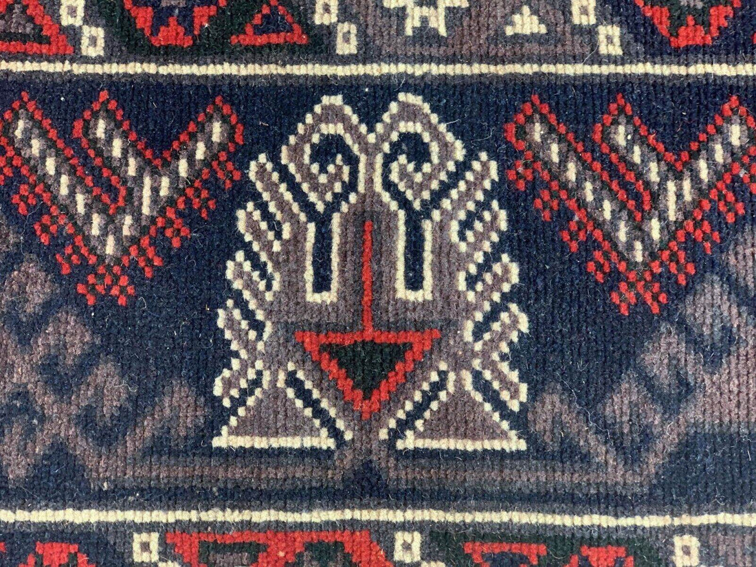 Vintage Turkish Rug | Antique Tribal Handmade Wool Farmhouse Carpet 4 x 6.14 ft