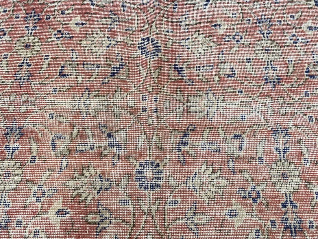 Geometric Turkish Vintage Rug,Farmhouse Handmade Anatolian Village Rug 3.8x6.2ft