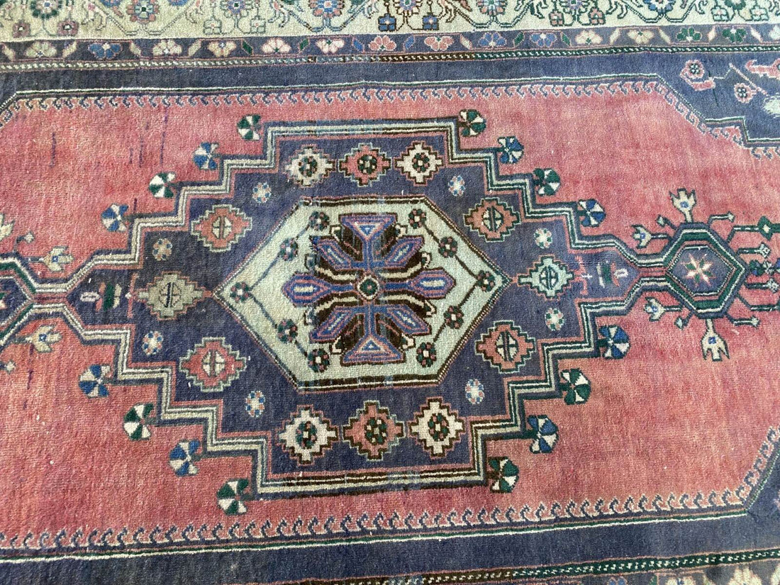 Vintage Turkish Oushak Rug | Anatolian Antique Tribal Hand-Knotted Wool 1960s