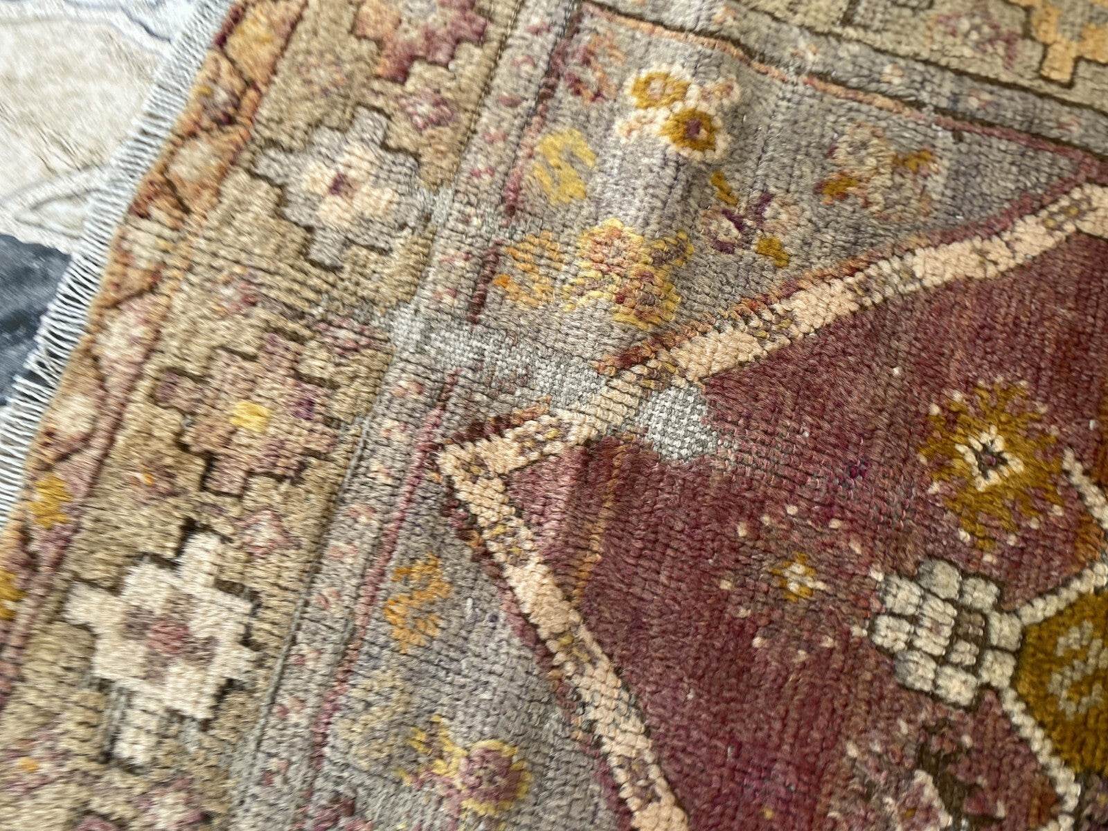 Vintage Turkish Anatolian Rug | 2.6 x 4 ft | Hand-Knotted Wool Rustic Farmhouse