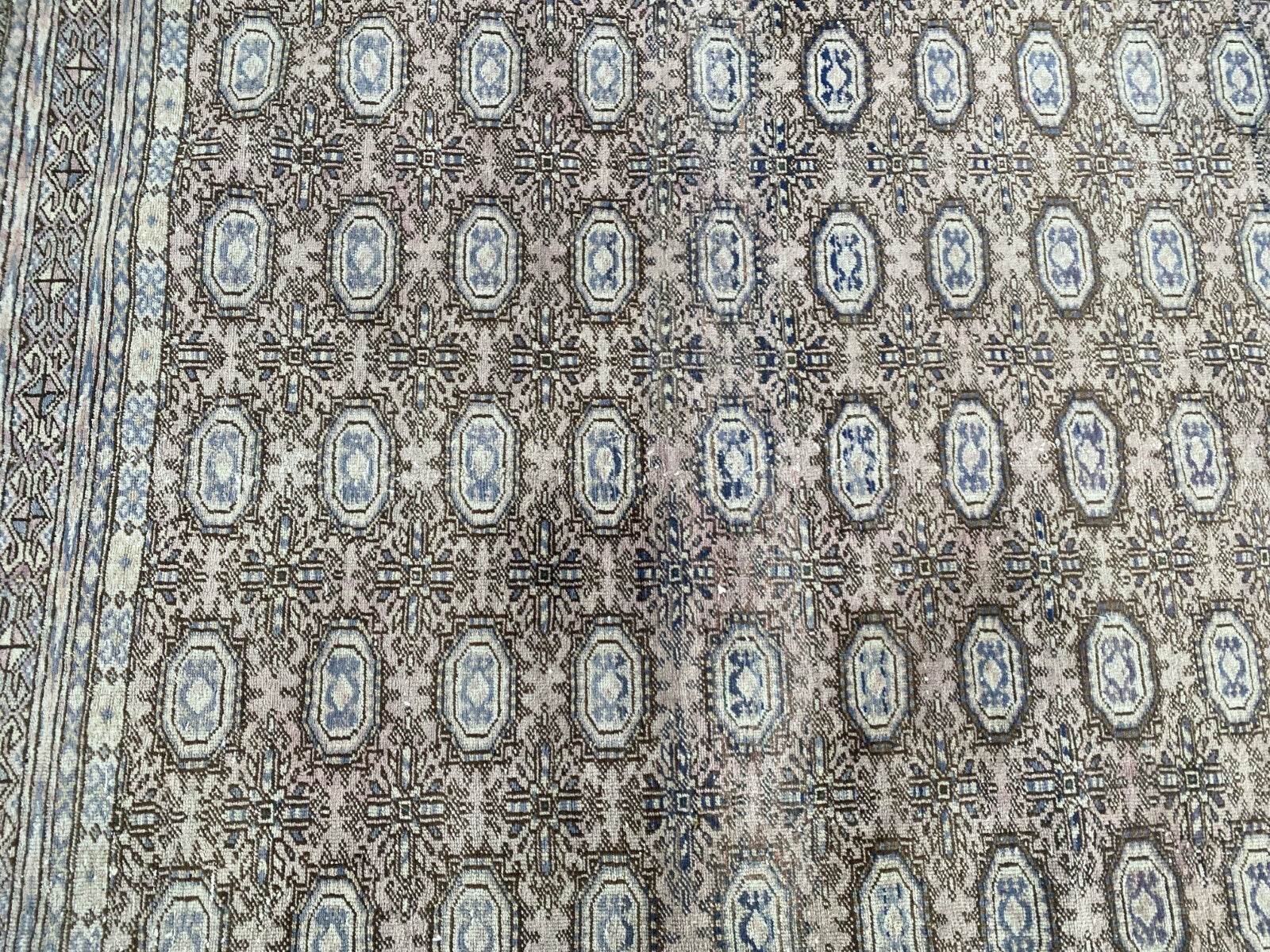 Vintage Oushak Farmhouse Rug, Turkish Anatolian Handknotted Wool Runner 3x9 ft