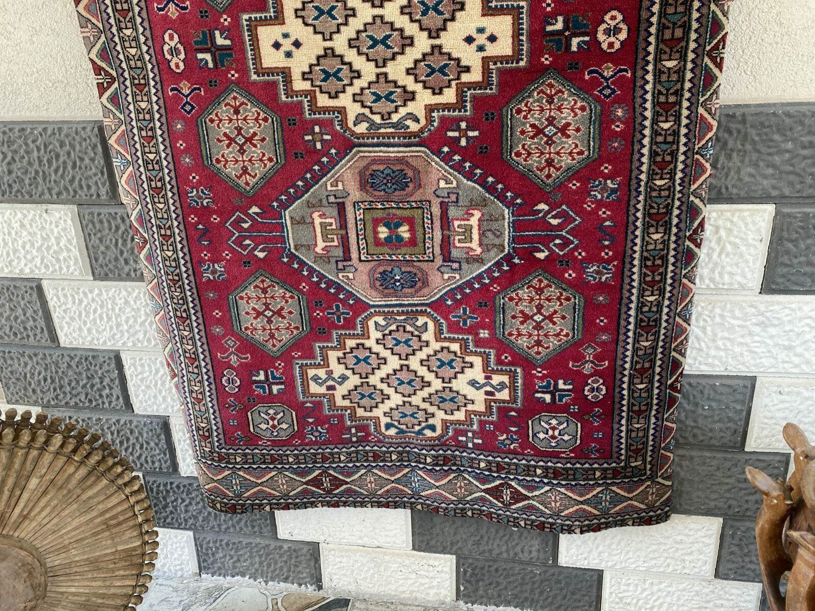 Vintage Turkish Oushak Rug | 3x5.1 ft | Wool Antique Tribal Handmade Area Rug