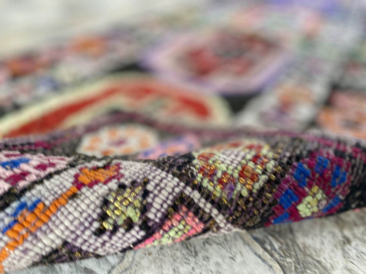 Vintage Kurdish Herki Rug | Tribal Handmade Farmhouse Antique Wool Runner Carpet