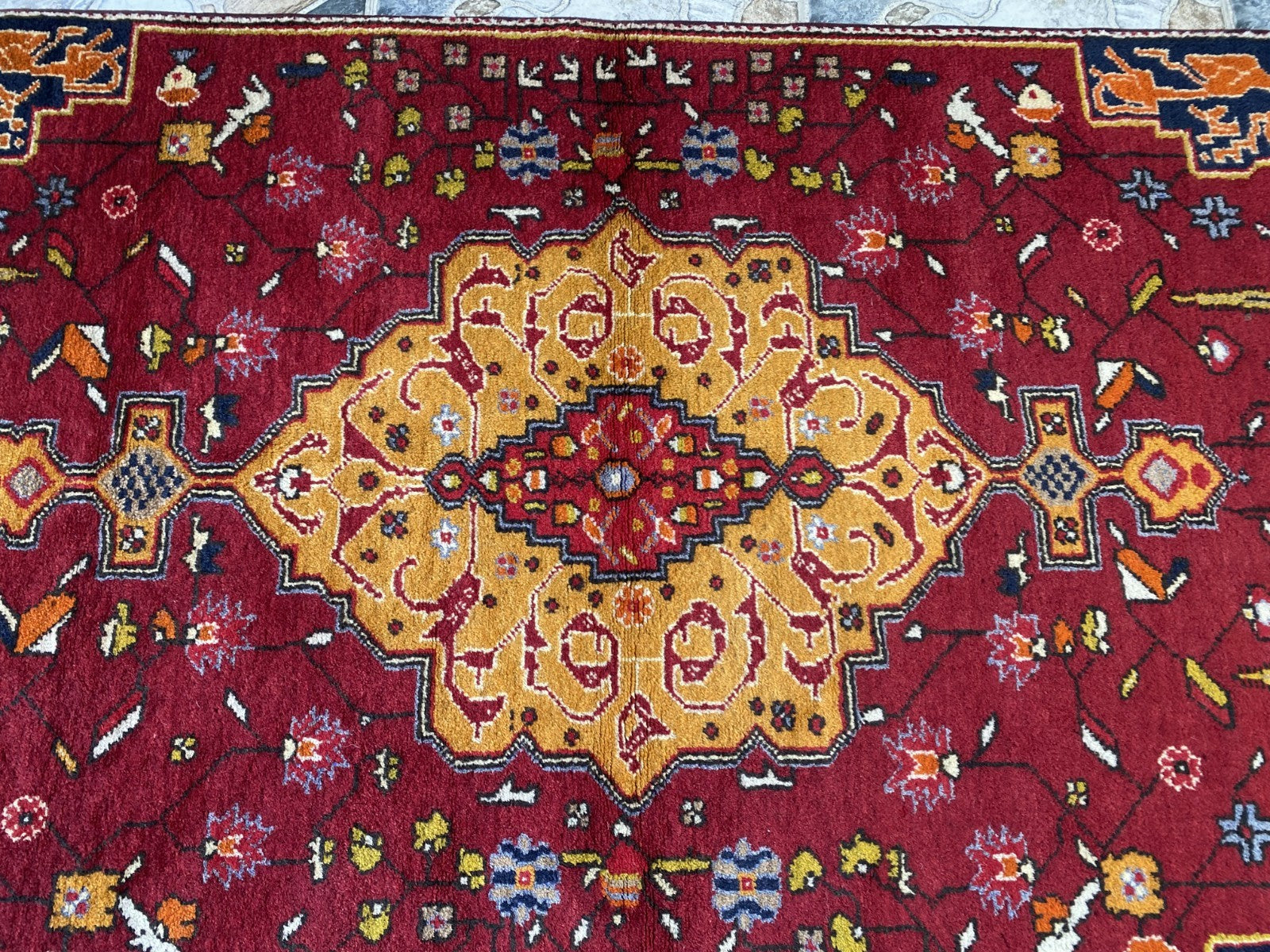 Vintage Turkish Runner Rug | 3.2 x 7.0 ft | Traditional Geometric Runner