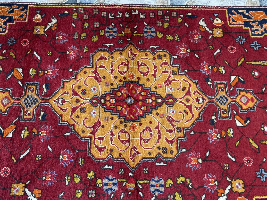 Vintage Turkish Runner Rug | 3.2 x 7.0 ft | Traditional Geometric Runner