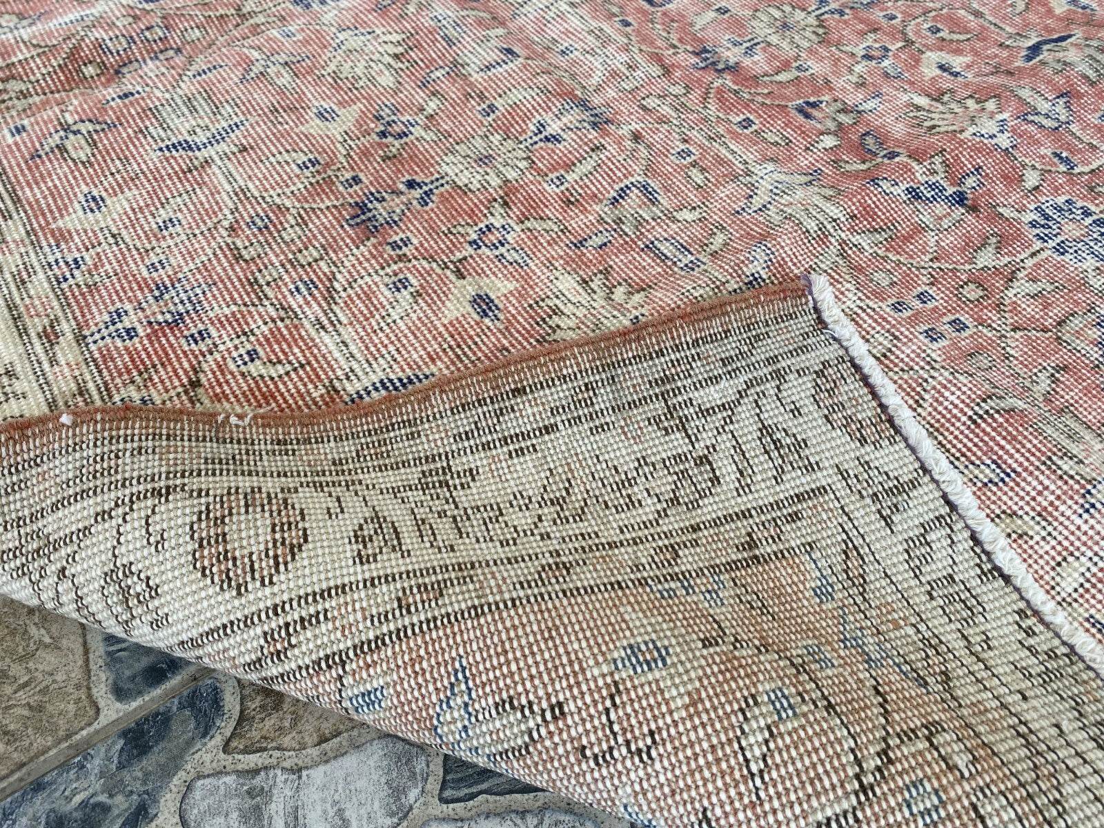 Geometric Turkish Vintage Rug,Farmhouse Handmade Anatolian Village Rug 3.8x6.2ft