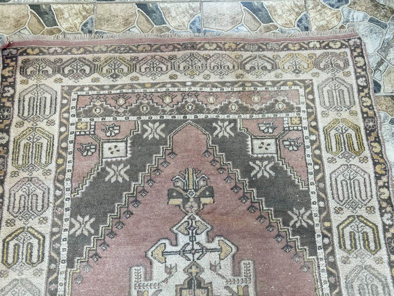 Vintage Turkish Anatolian Rug | 4.7 x 8.7 ft | Hand-Knotted Wool Tribal Carpet