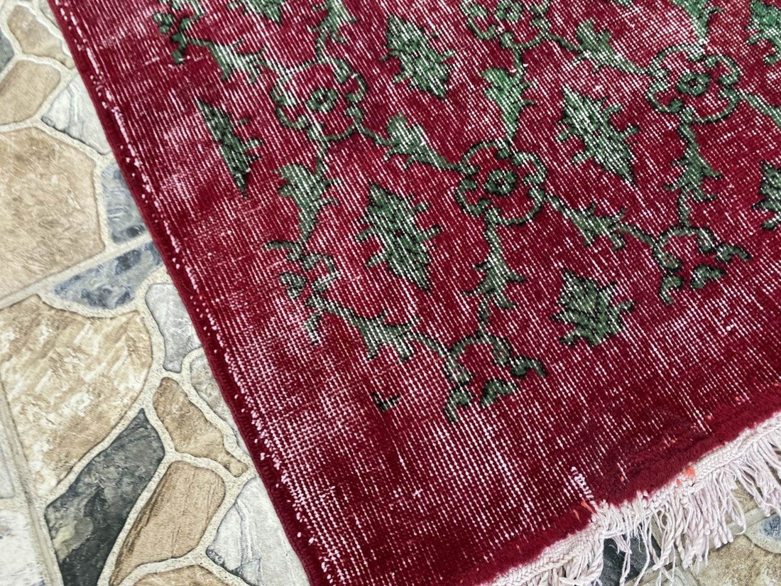 Vintage Turkish Runner Rug | 2.7x6.7ft Wool Handmade Anatolian Village Hallway