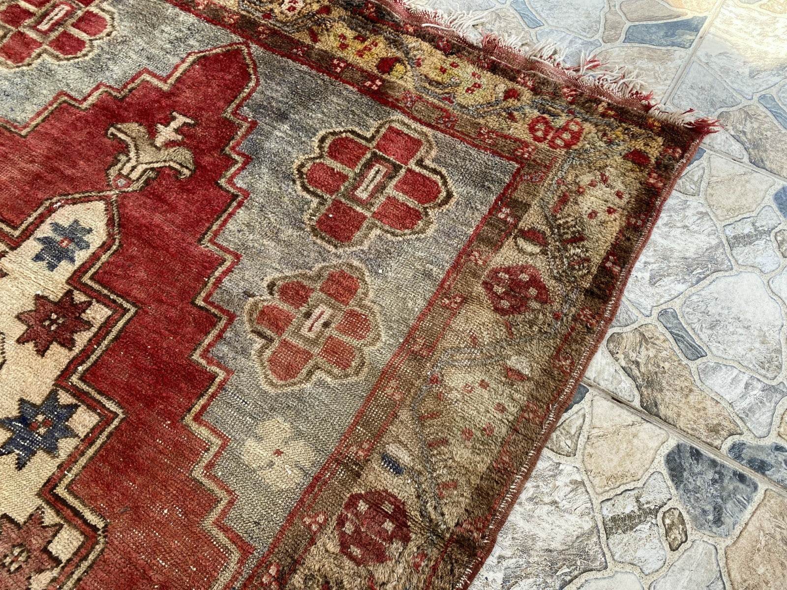 Vintage Turkish Oushak Rug | 5x9 ft | Wool Antique Tribal Handmade Area Rug |