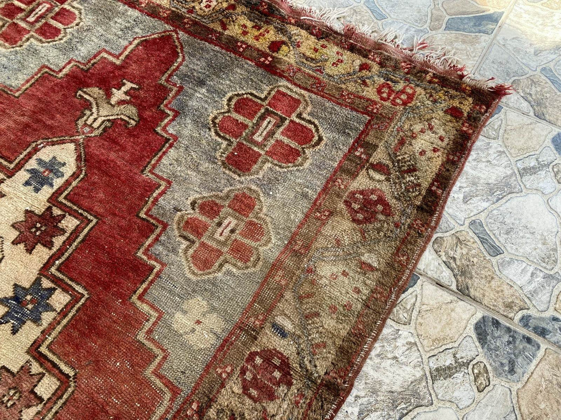 Vintage Turkish Oushak Rug | 5x9 ft | Wool Antique Tribal Handmade Area Rug |