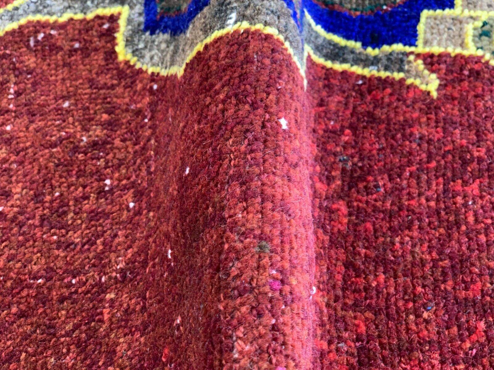 Vintage Rug, Anatolian Tribal Kilim TURKISH OUSHAK Geometric Farmhouse 4.5x9.3ft