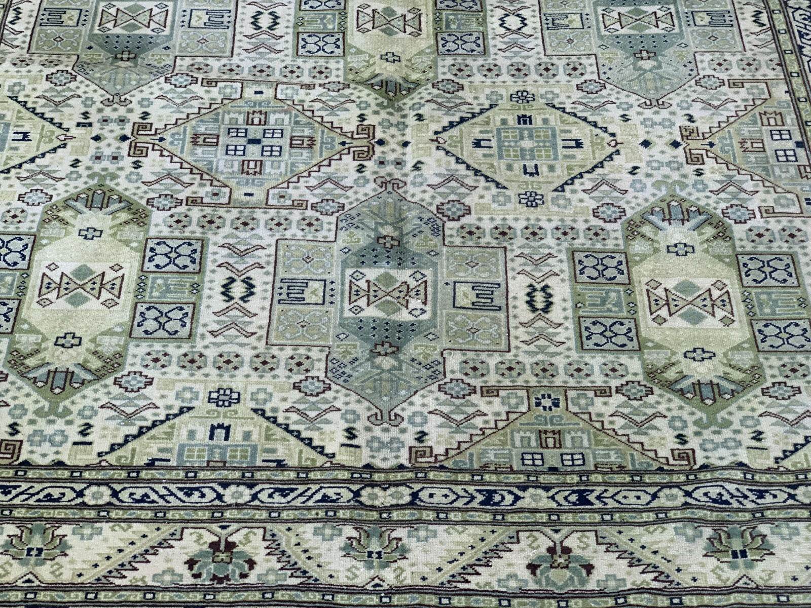 Vintage Turkish Anatolian Area Rug - Handmade 1960s | Rare Oushak Tribal Carpet