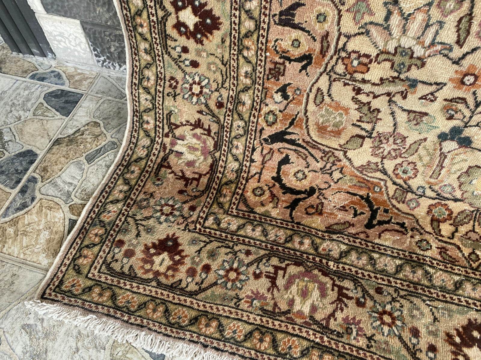 Handmade Turkish Vintage Area Rug, 1970s Antique Wool Tribal Farmhouse Carpet