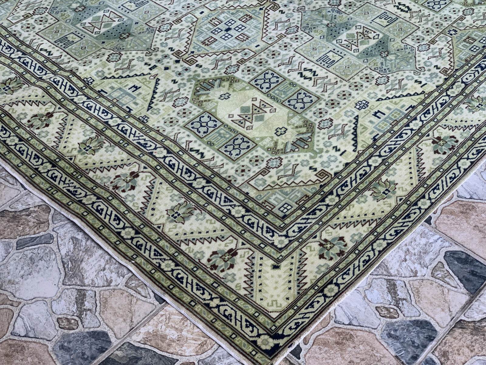 Vintage Turkish Anatolian Area Rug - Handmade 1960s | Rare Oushak Tribal Carpet