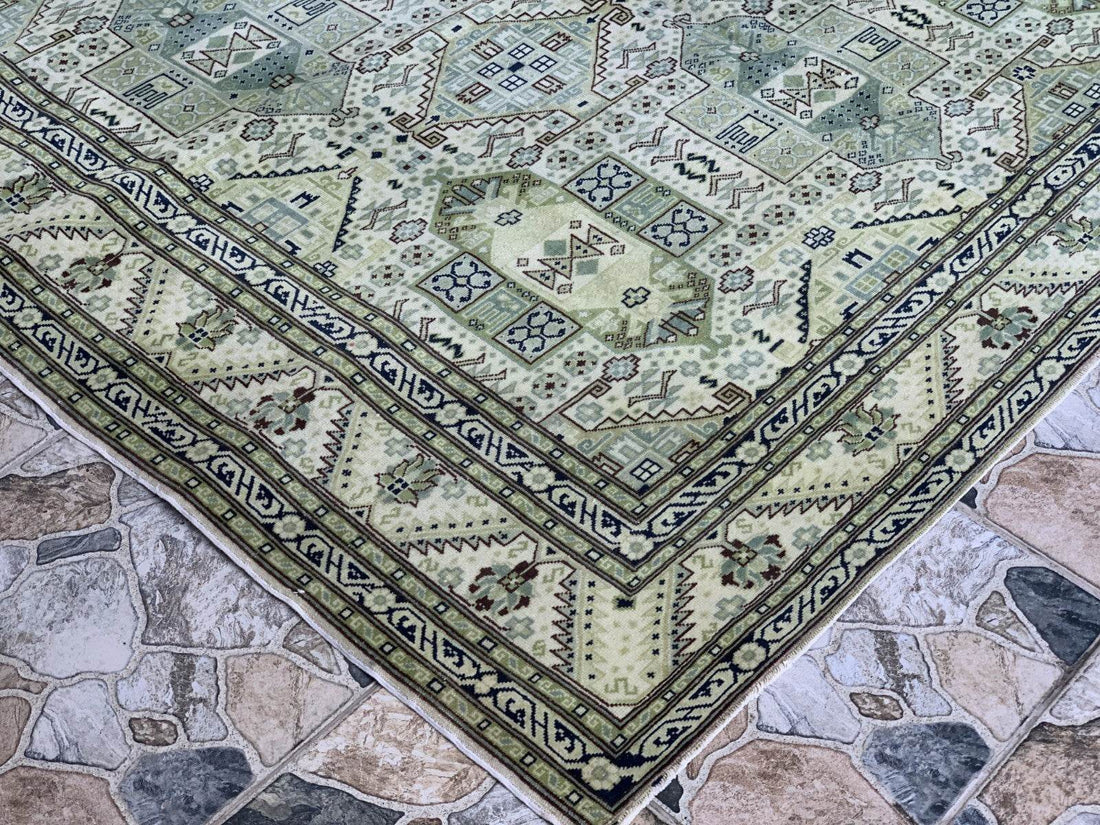 Vintage Turkish Anatolian Area Rug - Handmade 1960s | Rare Oushak Tribal Carpet