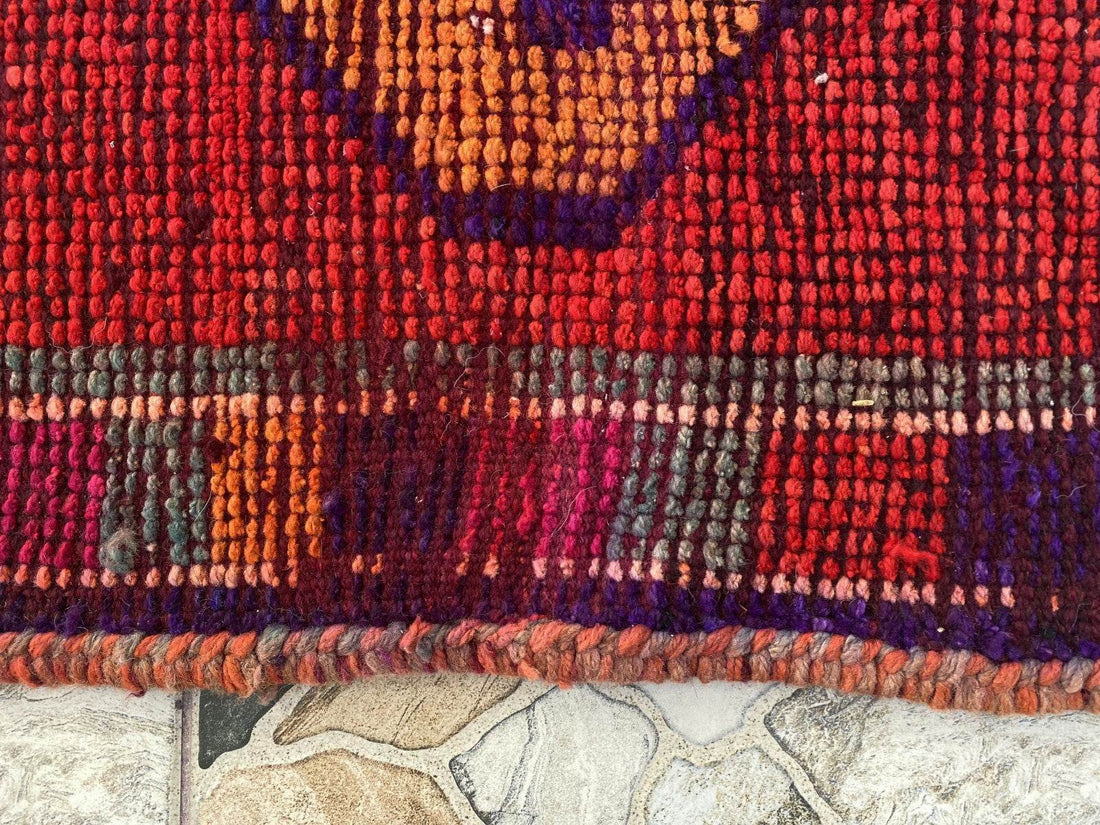 Kurdish Herki Rug | Handmade 1960s Vintage Wool Kilim - Antique Farmhouse Tribal