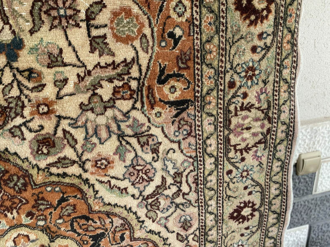 Handmade Turkish Vintage Area Rug, 1970s Antique Wool Tribal Farmhouse Carpet