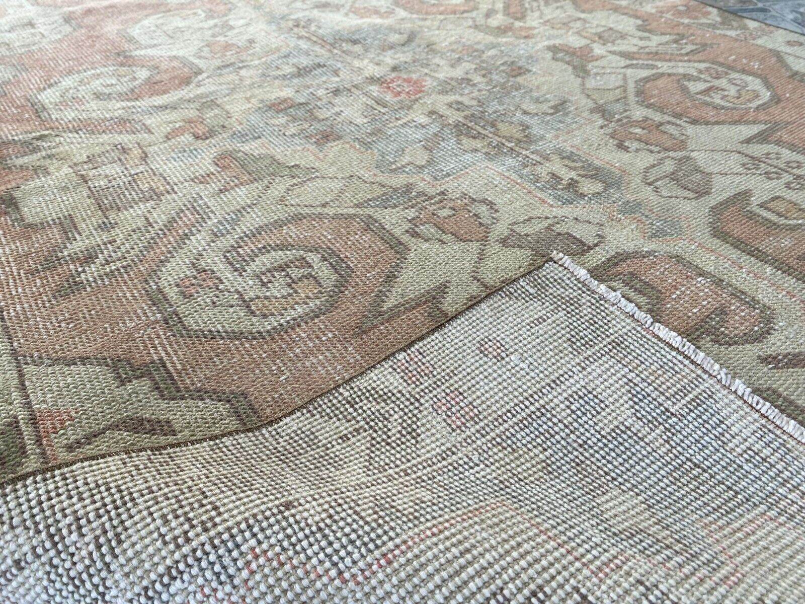 Vintage Rug | Antique Wool Farmhouse Anatolian Area Handmade Turkish 4.3x6.8ft