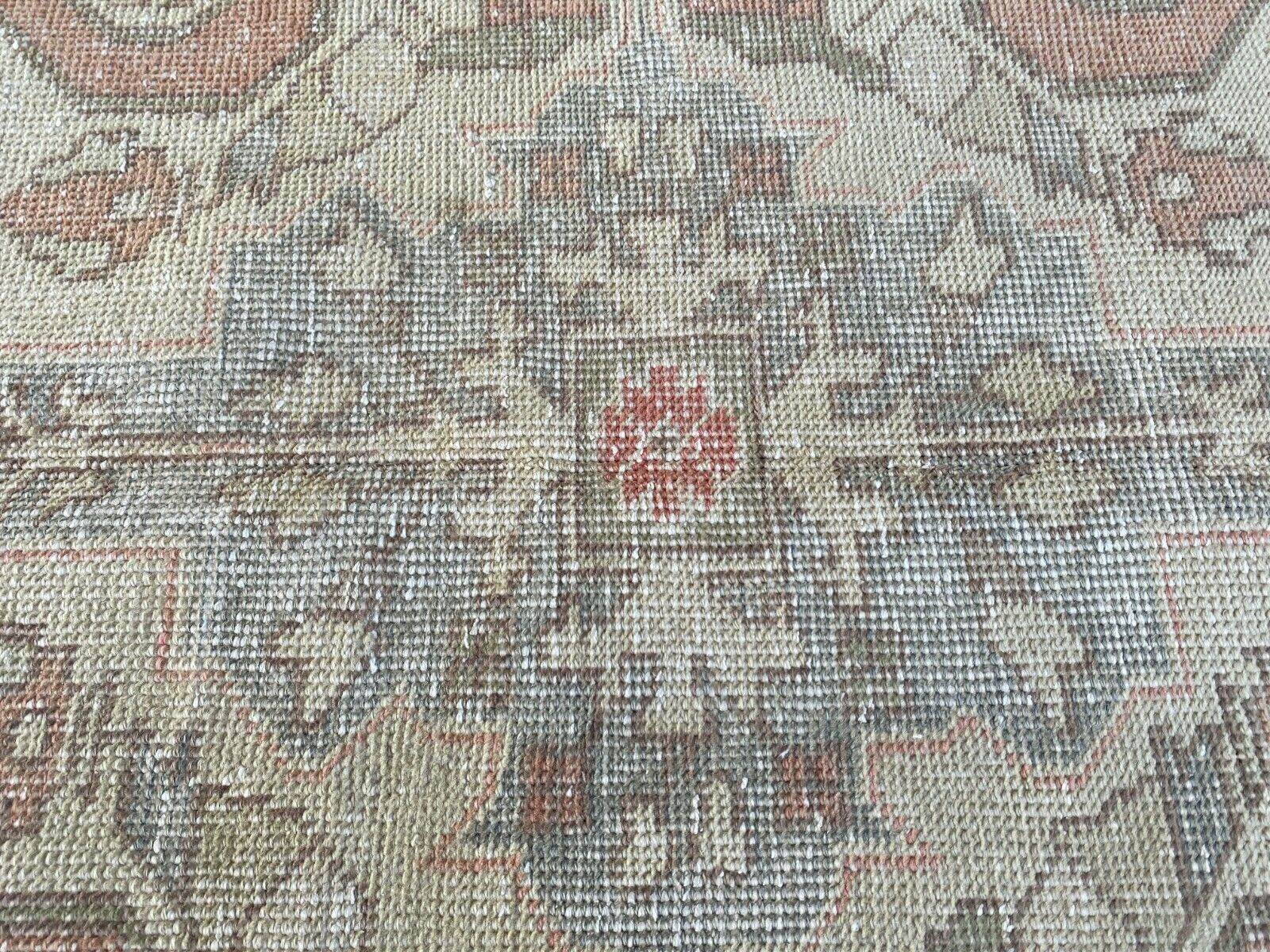 Vintage Rug | Antique Wool Farmhouse Anatolian Area Handmade Turkish 4.3x6.8ft