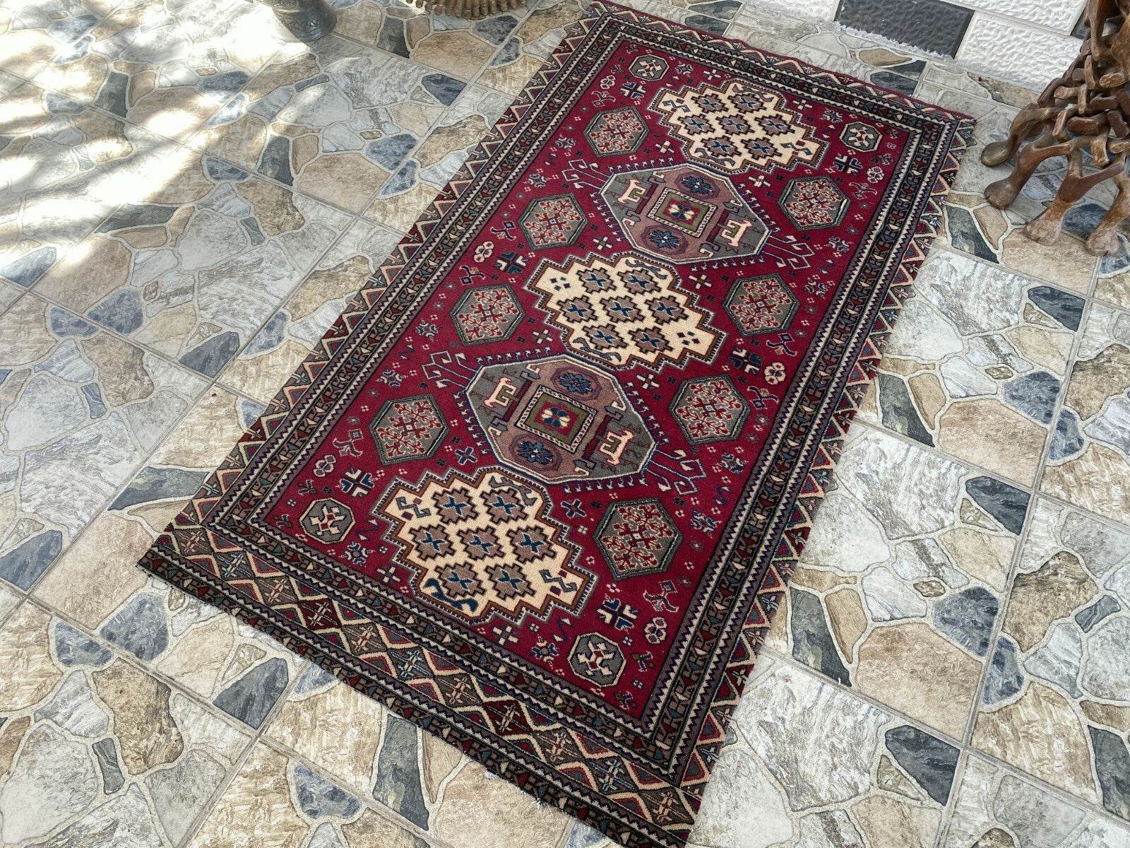 Vintage Turkish Oushak Rug | 3x5.1 ft | Wool Antique Tribal Handmade Area Rug