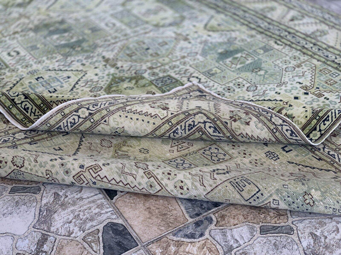 Vintage Turkish Anatolian Area Rug - Handmade 1960s | Rare Oushak Tribal Carpet