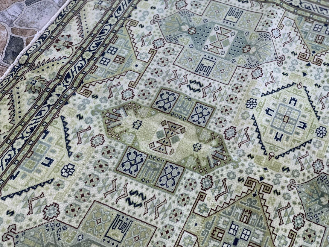 Vintage Turkish Anatolian Area Rug - Handmade 1960s | Rare Oushak Tribal Carpet