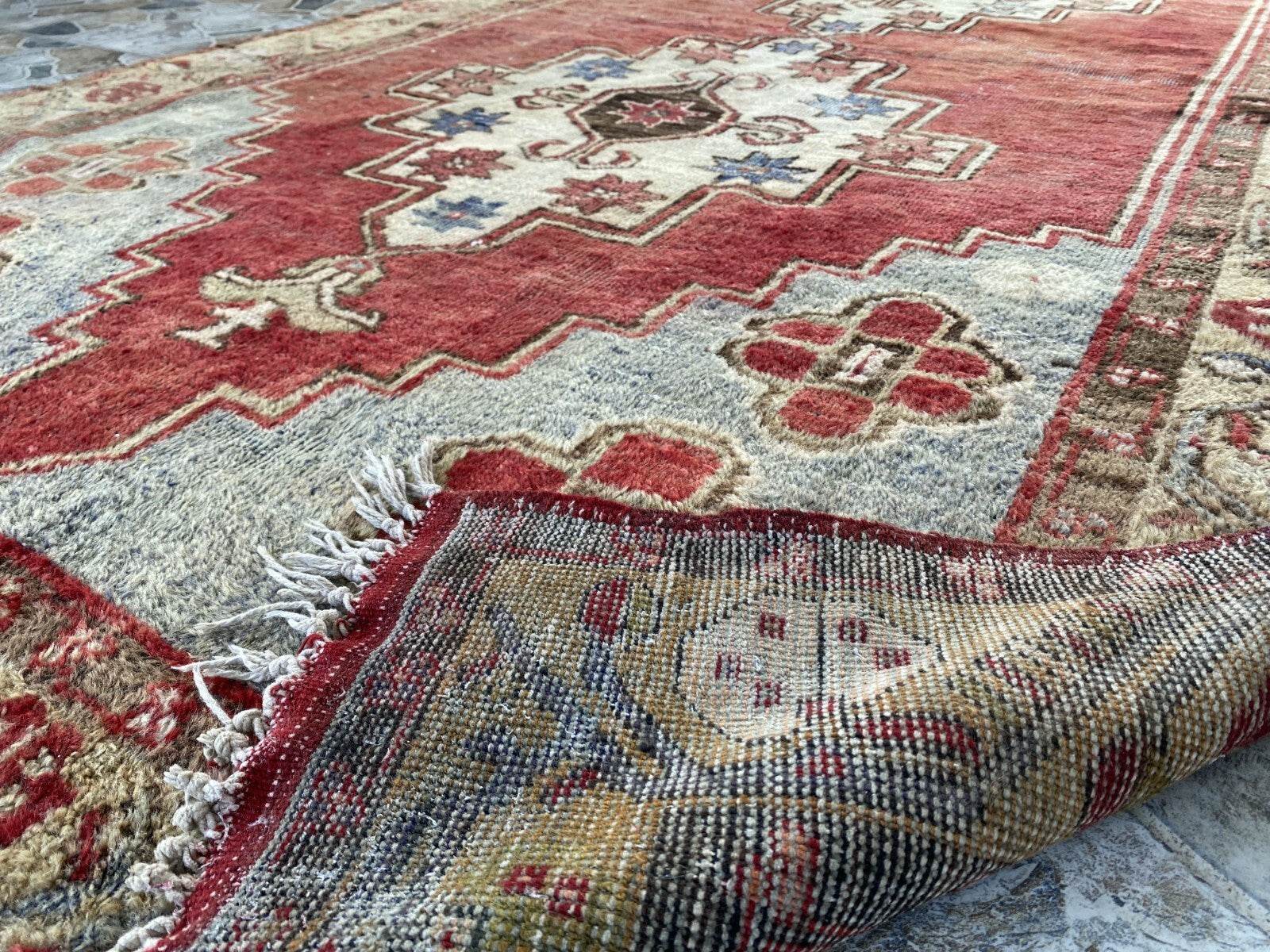 Vintage Turkish Oushak Rug | 5x9 ft | Wool Antique Tribal Handmade Area Rug |