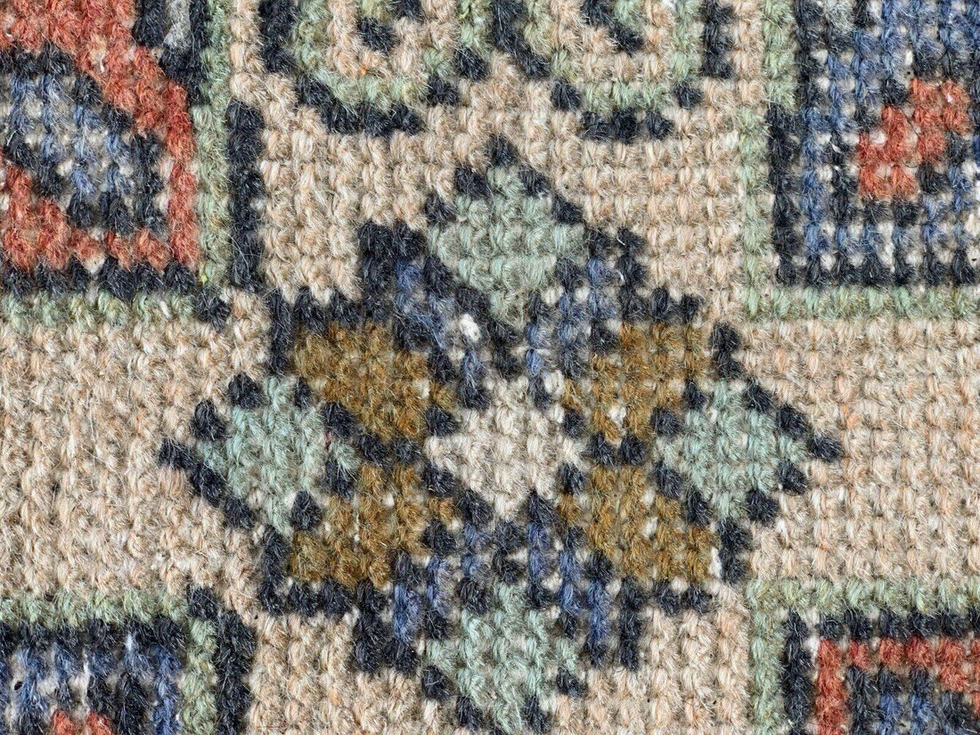Geometric Turkish Vintage Rug * Tribal Farmhouse Anatolian HandmadeRug 1.6x2.8Ft