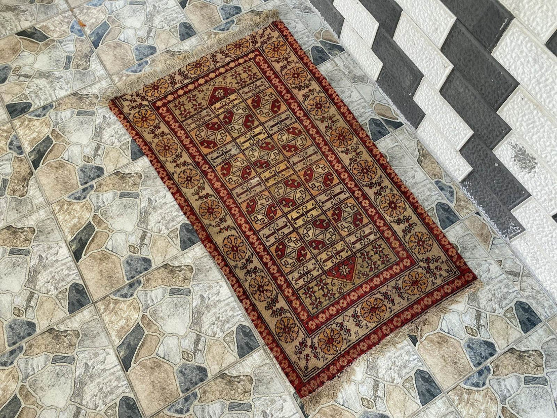 Pre 1920’s ANTIQUE ARMENIAN AREA RUG GEOMETRIC TRIBAL FARMHOUSE VINTAGE CARPET