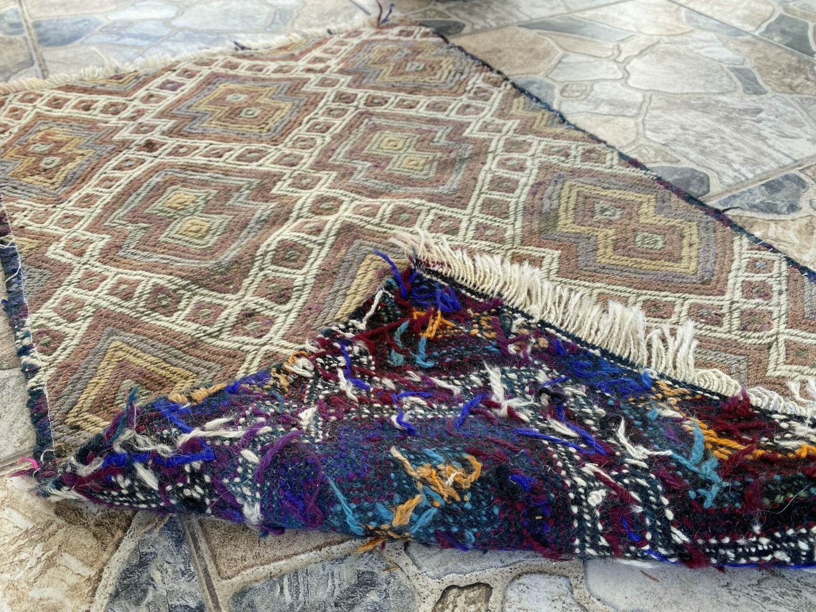 Vintage Wool Kilim Rug | Handmade Tribal Turkish Cecim, Small Farmhouse 1.9x2.9