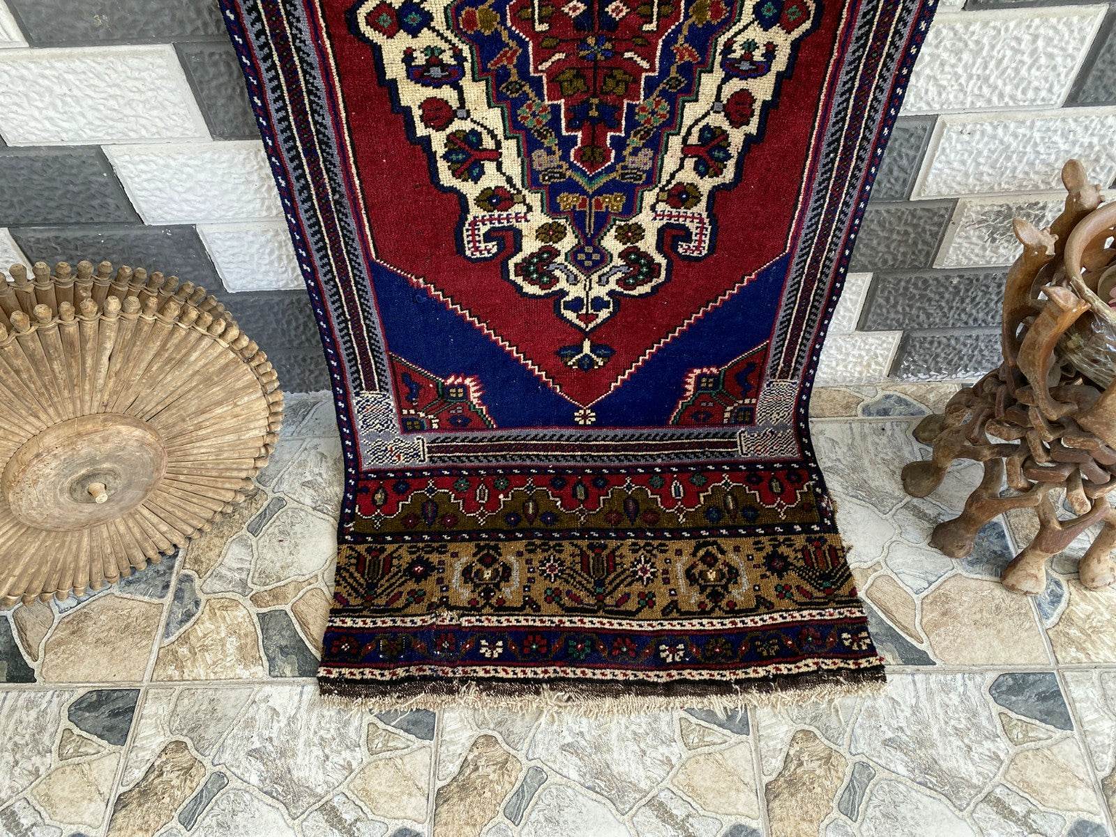 Vintage Turkish Runner Rug | 2.7 x 7.5 ft Hand-Knotted Wool Antique Hallway Rug