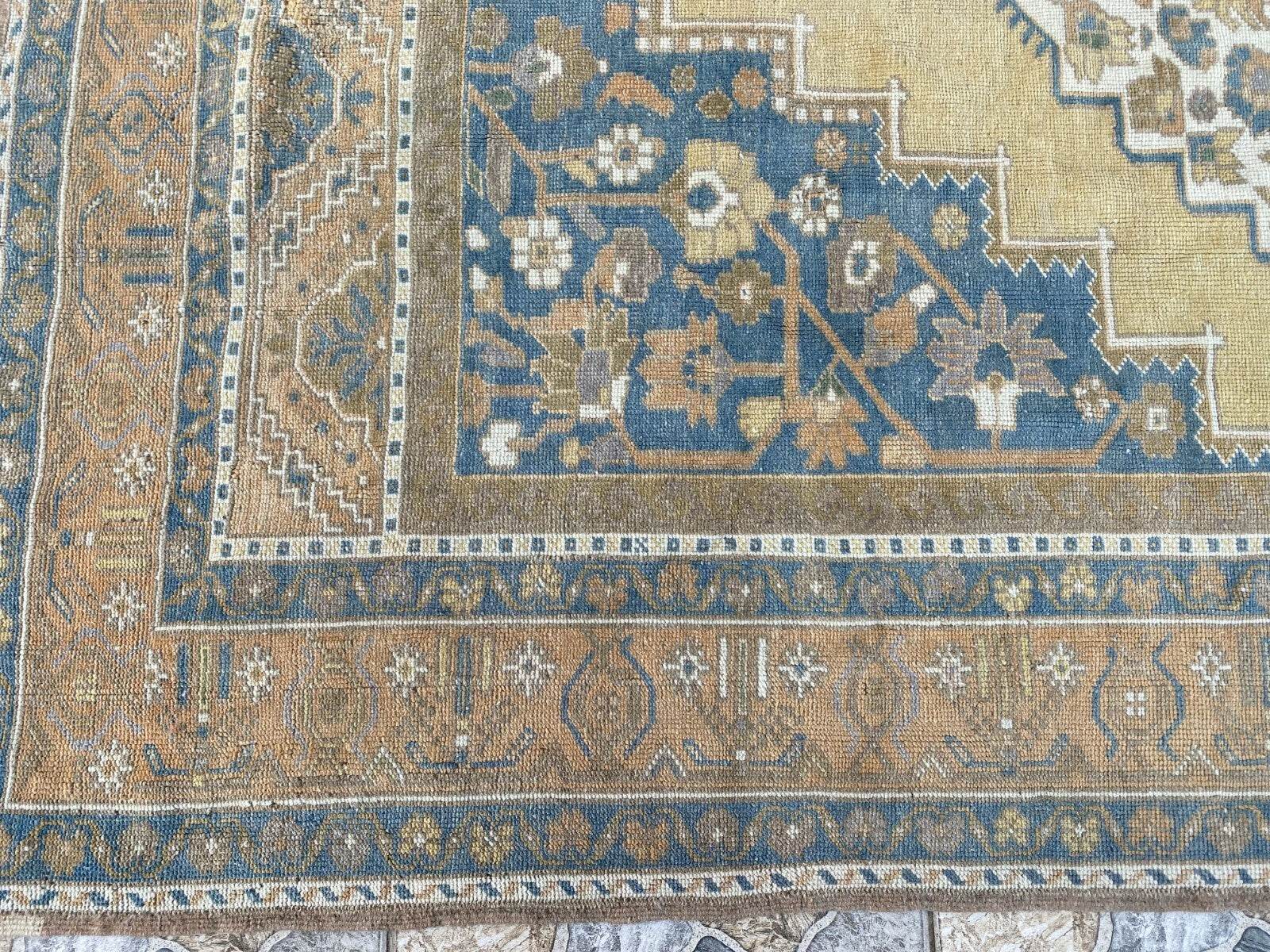 Vintage Turkish Oushak Rug | Anatolian Antique Taspinar Hand-Knotted Wool 1960s 6x8 ft