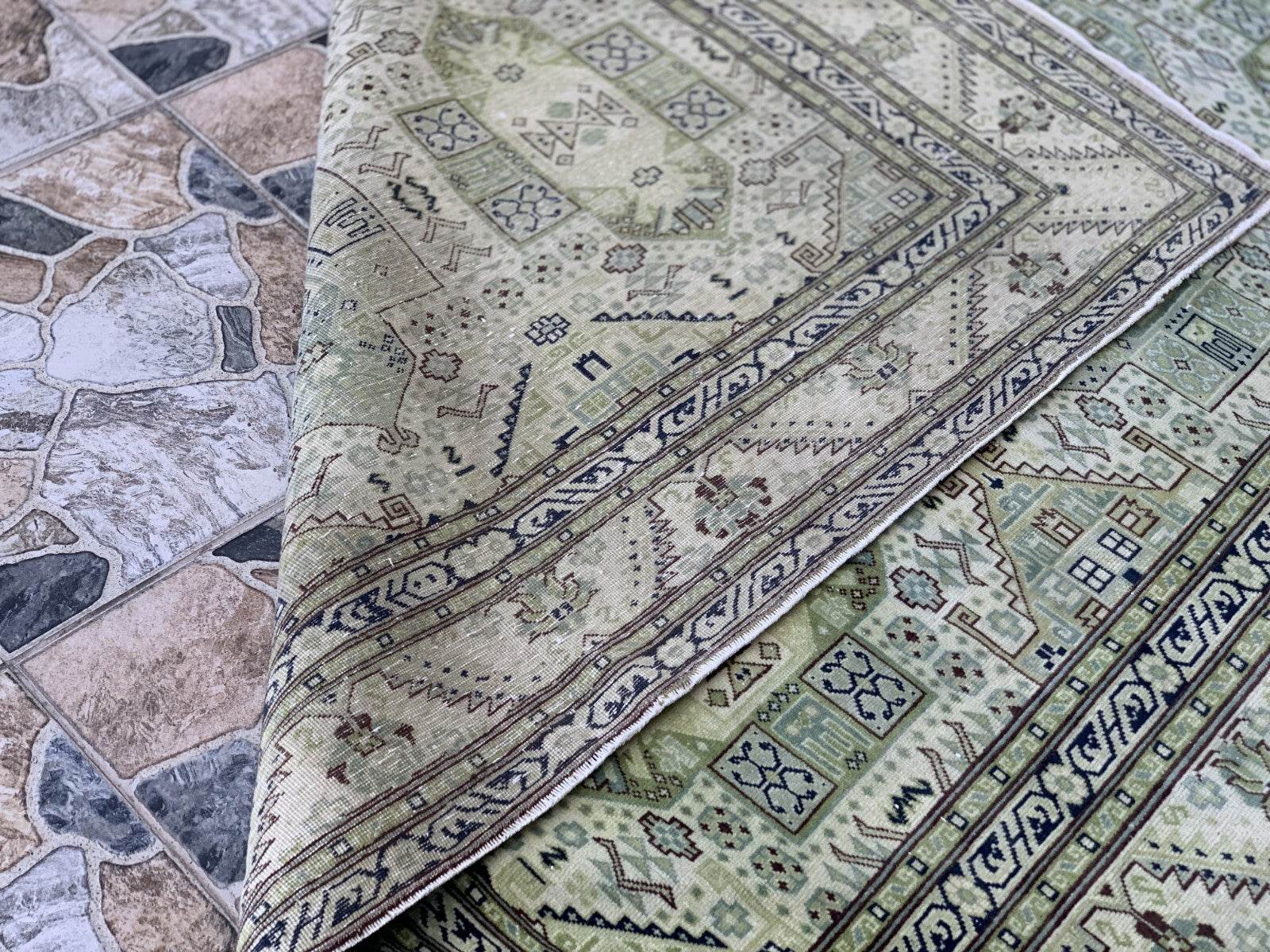 Vintage Turkish Anatolian Area Rug - Handmade 1960s | Rare Oushak Tribal Carpet