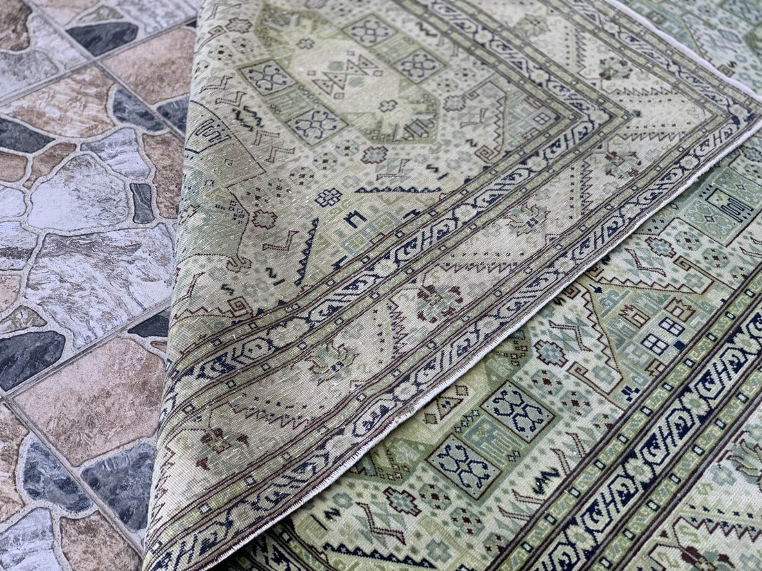 Vintage Turkish Anatolian Area Rug - Handmade 1960s | Rare Oushak Tribal Carpet