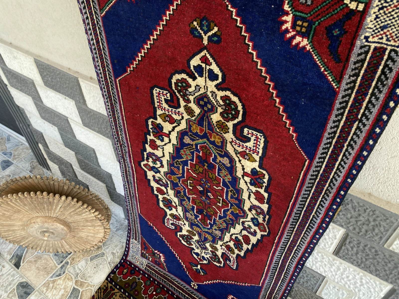 Vintage Turkish Runner Rug | 2.7 x 7.5 ft Hand-Knotted Wool Antique Hallway Rug