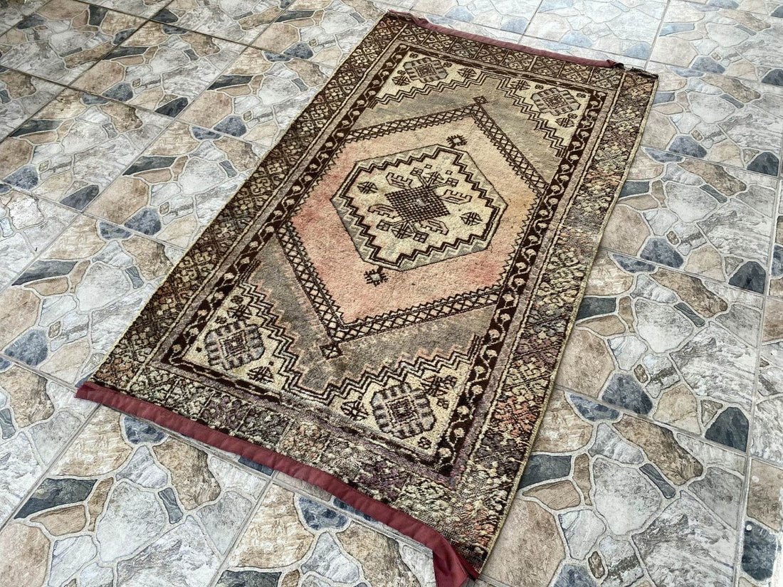 Vintage Turkish Oushak Rug | Anatolian Antique Tribal Hand-Knotted Wool Carpet