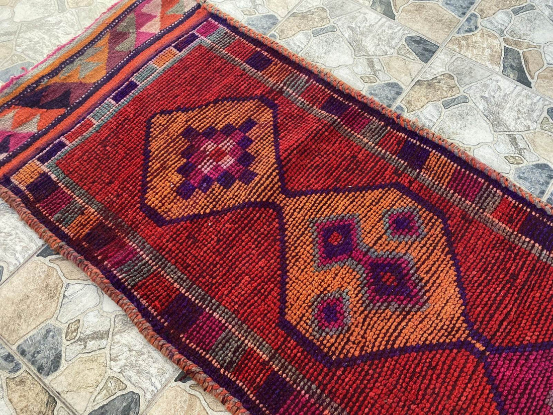 Kurdish Herki Rug | Handmade 1960s Vintage Wool Kilim - Antique Farmhouse Tribal