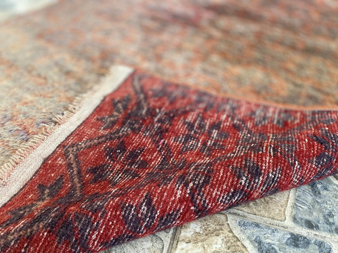 Vintage Turkish Oushak Rug | Anatolian Antique Tribal Hand-Knotted Wool 1960s