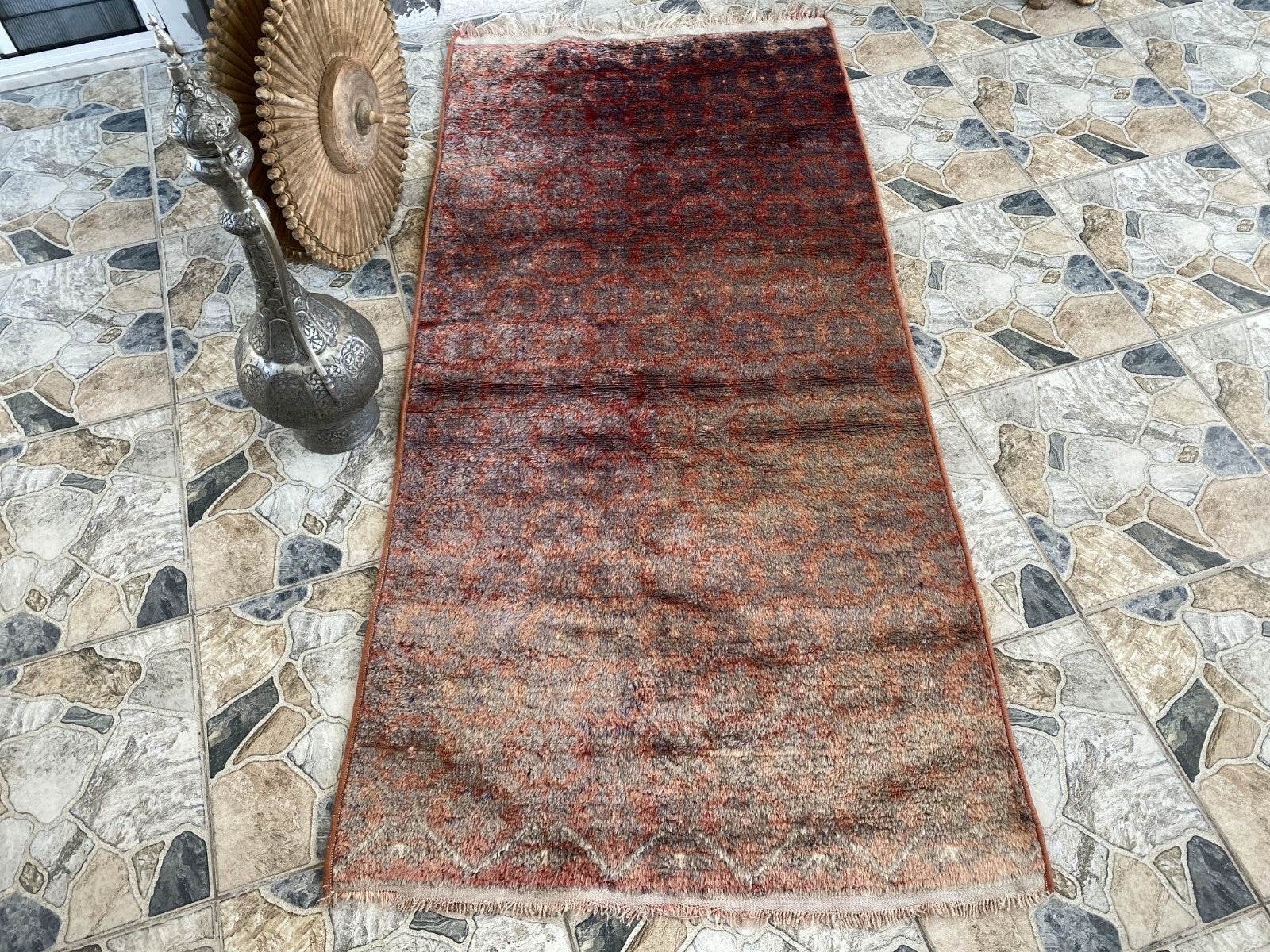 Vintage Turkish Oushak Rug | Anatolian Antique Tribal Hand-Knotted Wool 1960s