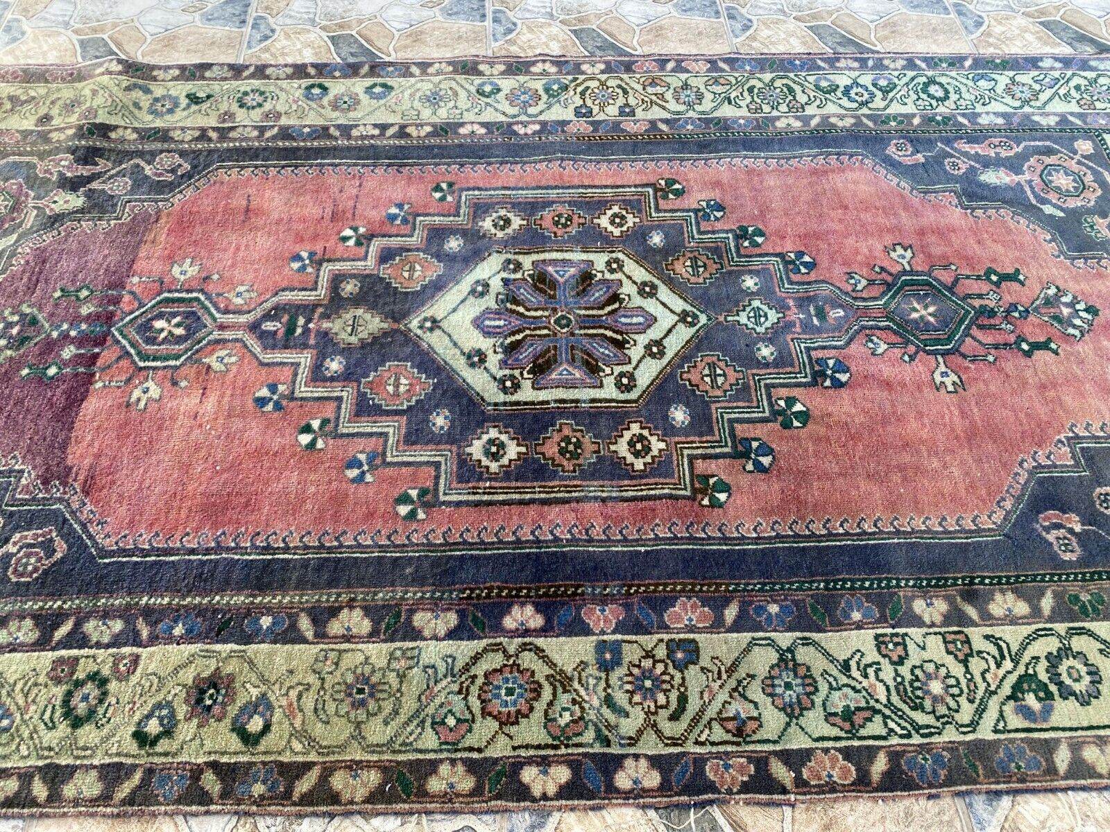 Vintage Turkish Oushak Rug | Anatolian Antique Tribal Hand-Knotted Wool 1960s