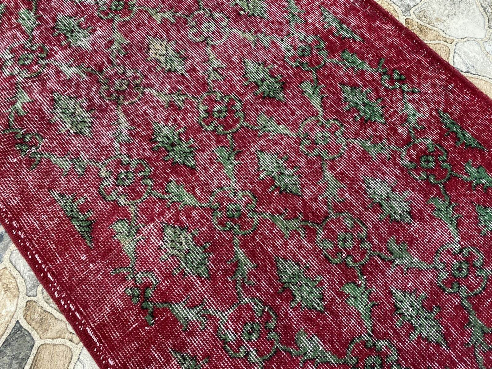 Vintage Turkish Runner Rug | 2.7x6.7ft Wool Handmade Anatolian Village Hallway