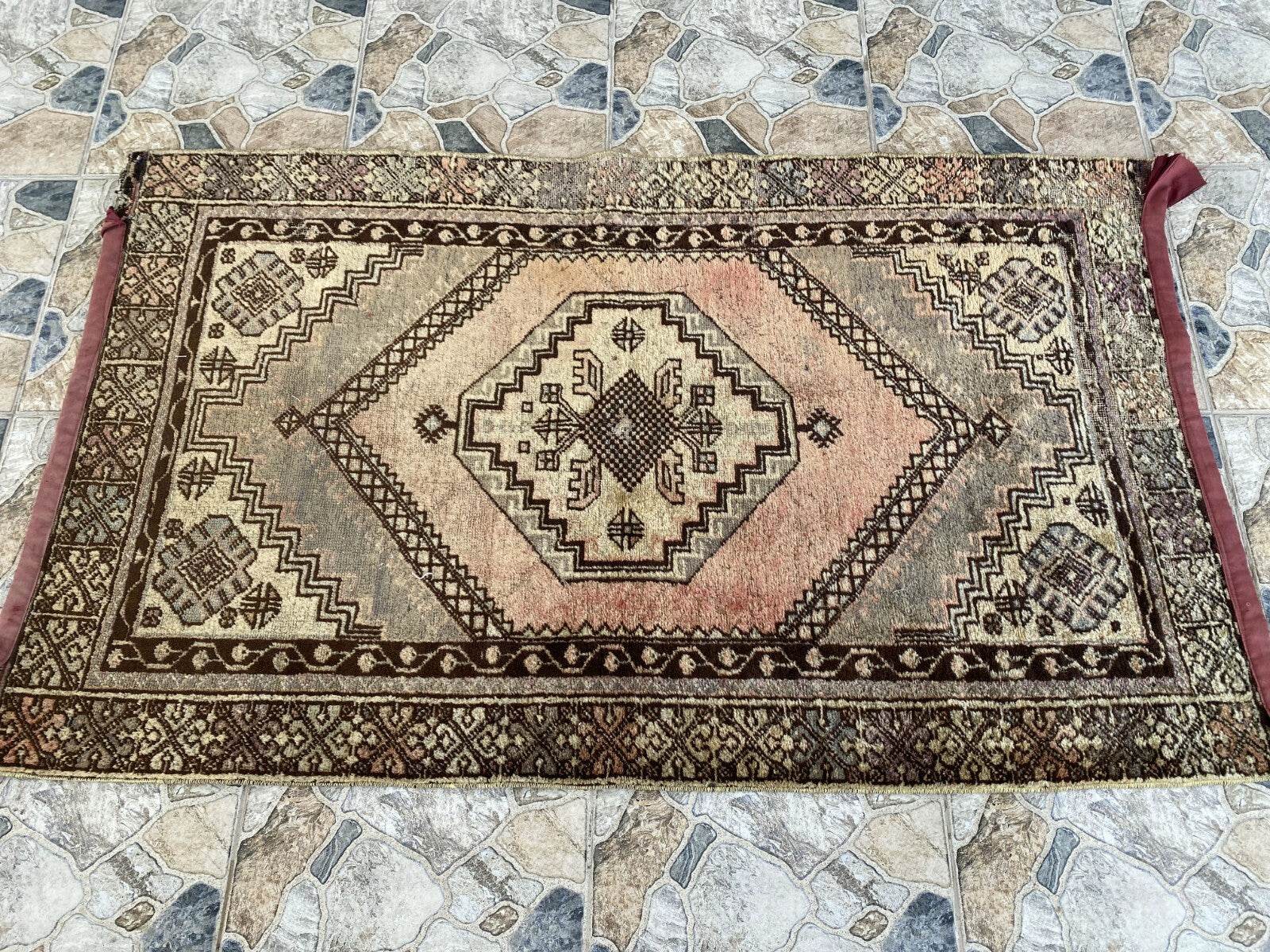 Vintage Turkish Oushak Rug | Anatolian Antique Tribal Hand-Knotted Wool Carpet