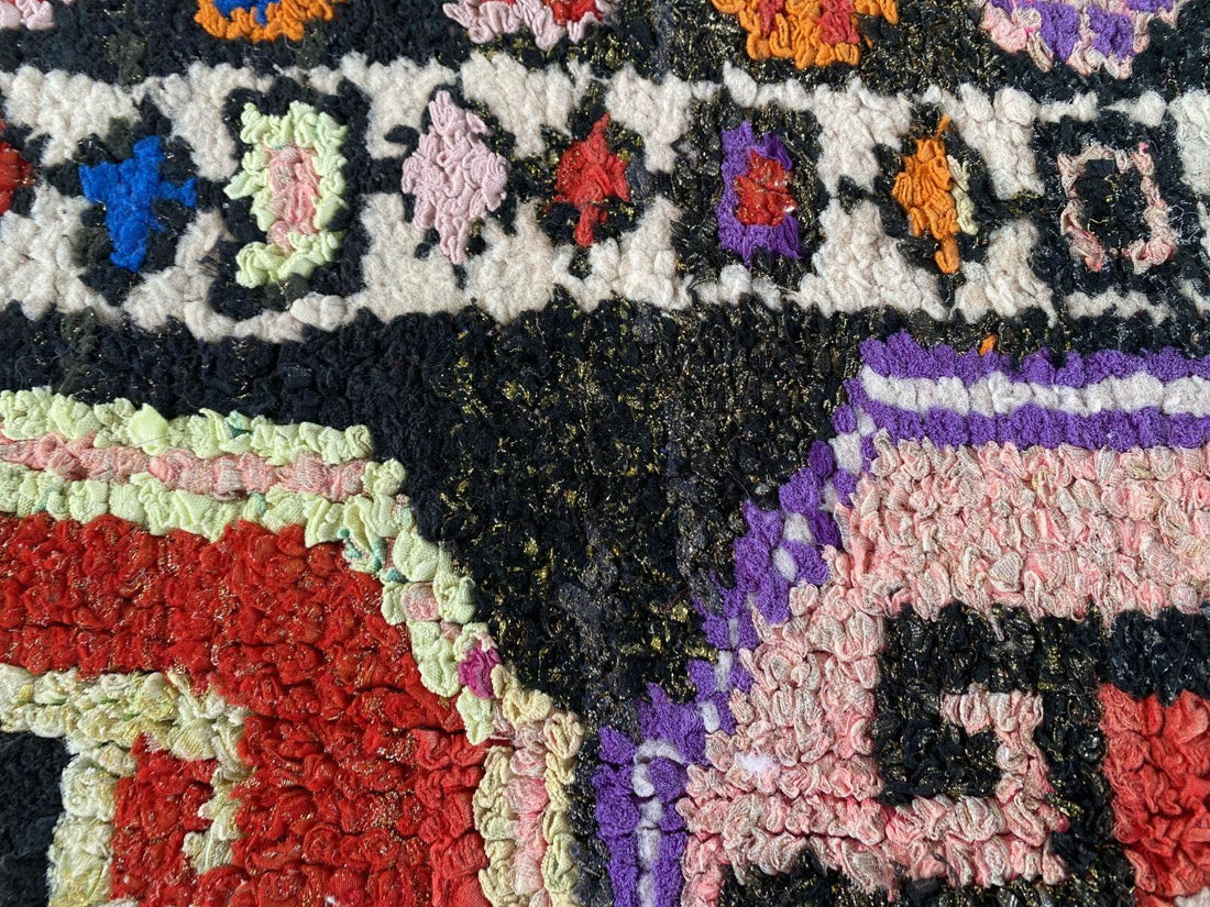 Vintage Kurdish Herki Rug | Tribal Handmade Farmhouse Antique Wool Runner Carpet