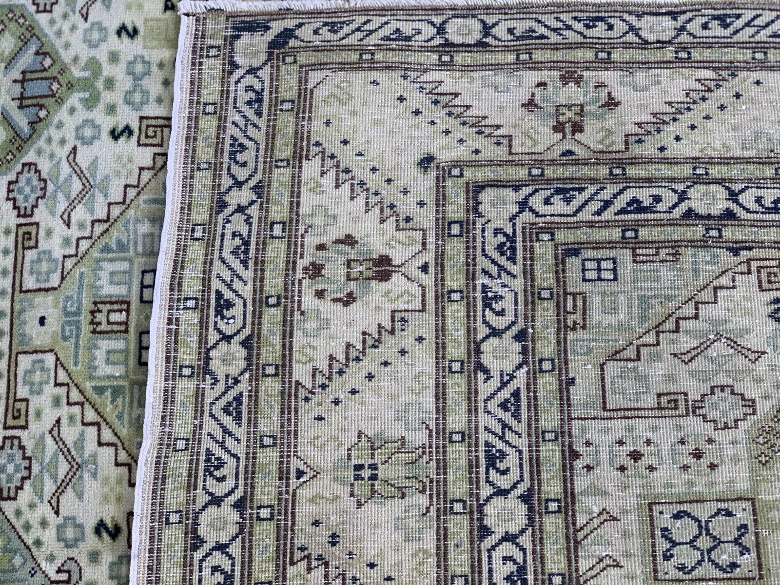 Vintage Turkish Anatolian Area Rug - Handmade 1960s | Rare Oushak Tribal Carpet