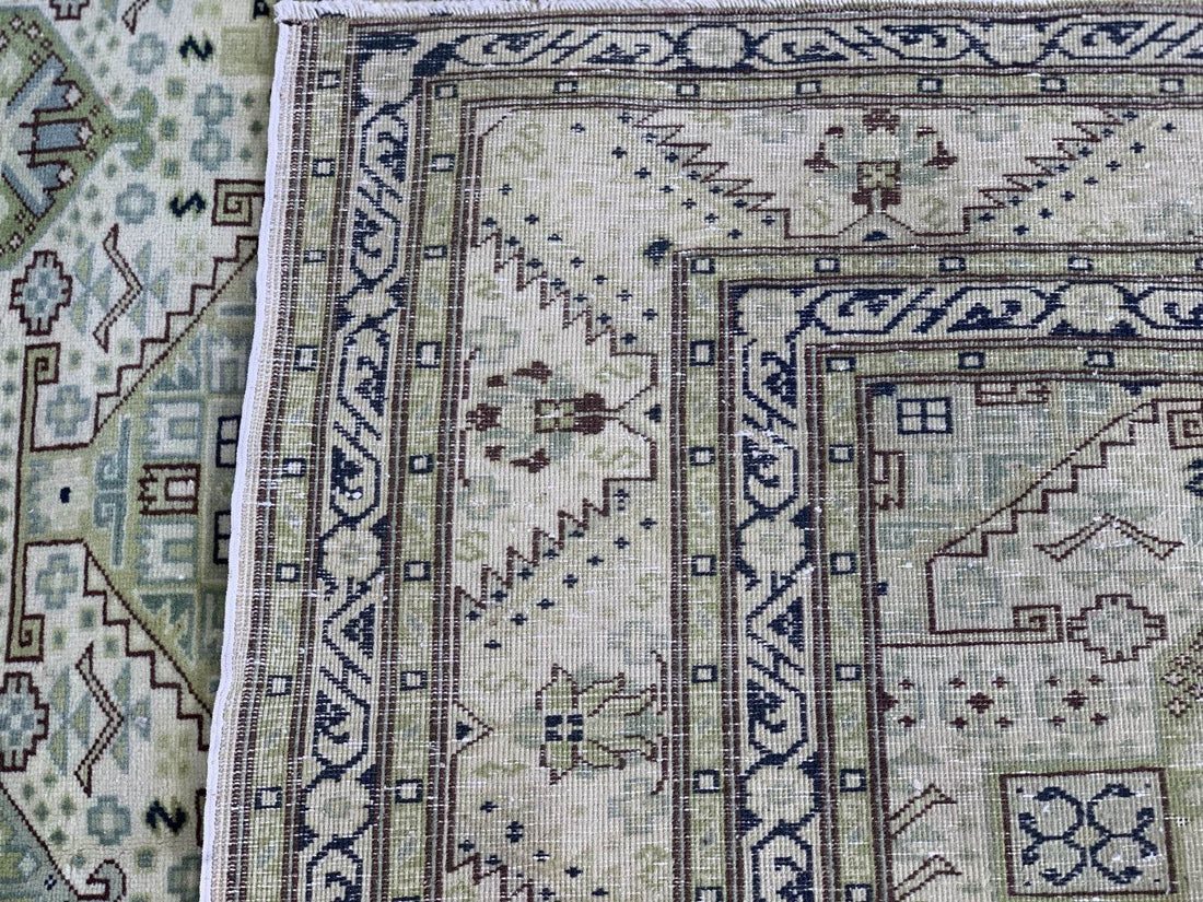 Vintage Turkish Anatolian Area Rug - Handmade 1960s | Rare Oushak Tribal Carpet