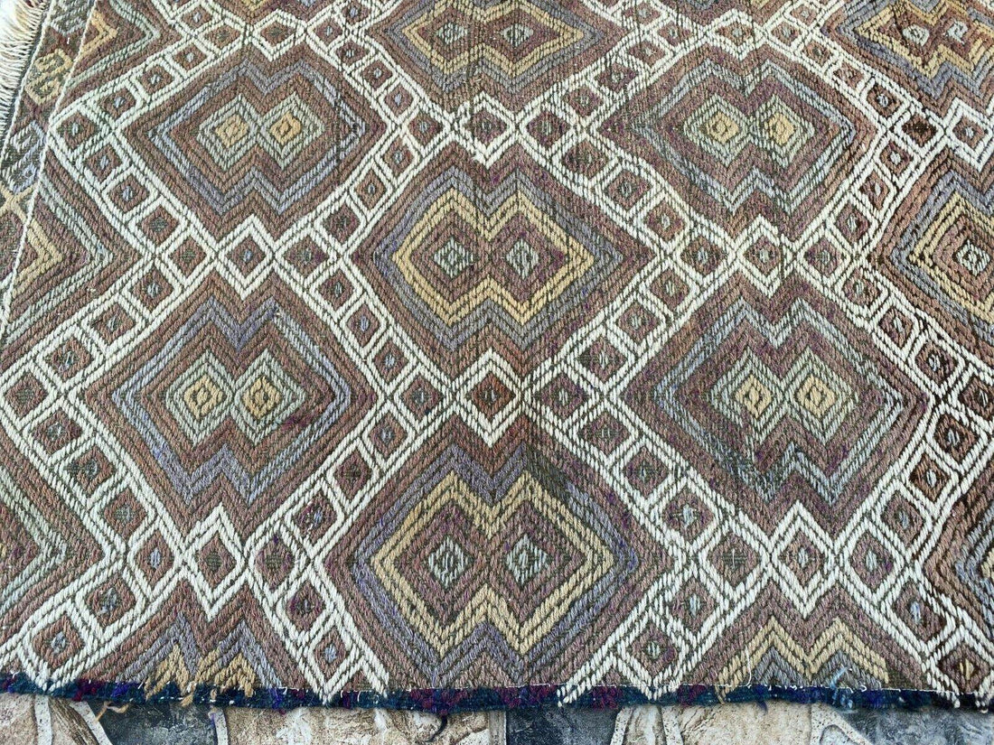 Vintage Wool Kilim Rug | Handmade Tribal Turkish Cecim, Small Farmhouse 1.9x2.9