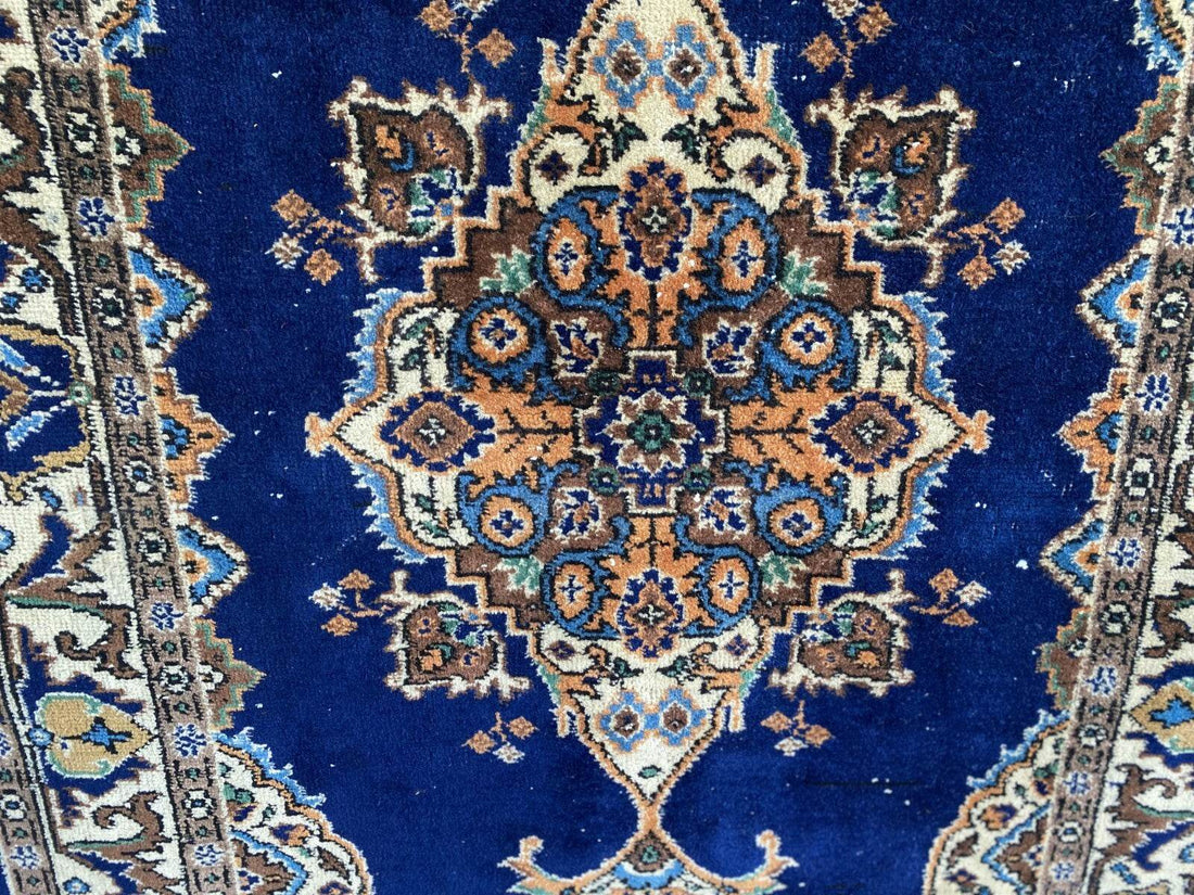 Vintage Turkish Oushak Rug, 4 x 7 ft Handmade Wool Antique Tribal Area Wool Rug