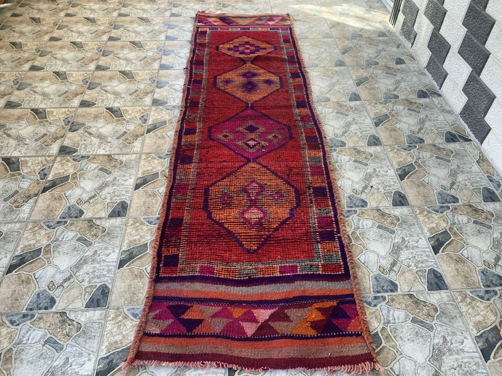 Kurdish Herki Rug | Handmade 1960s Vintage Wool Kilim - Antique Farmhouse Tribal