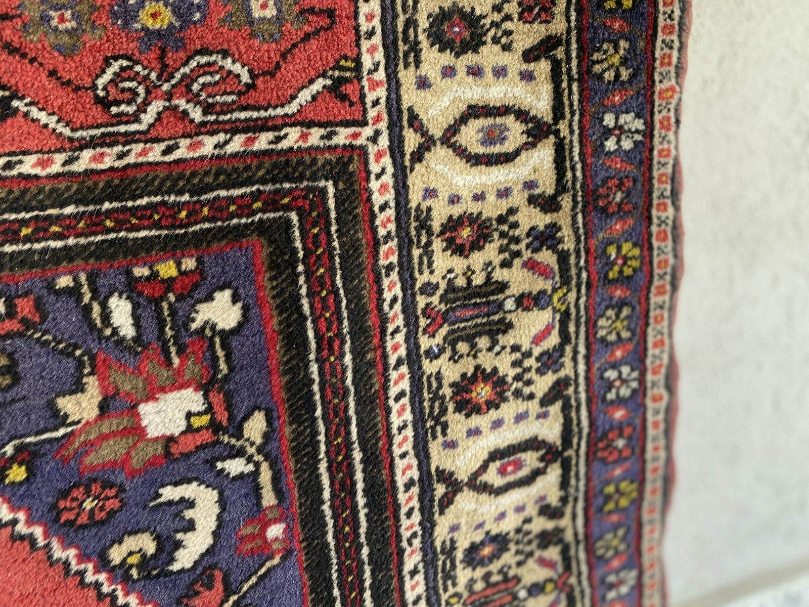 Vintage Turkish Rug | 4.3 x 6.5 ft | Handmade Geometric Anatolian Wool Area Rug